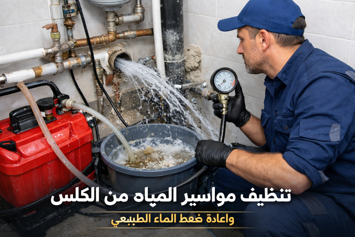 تنظيف مواسير المياه من الكلس داخل المنزل